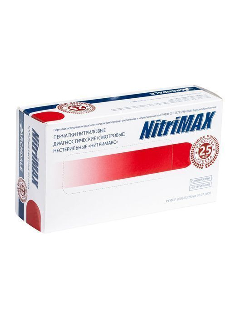 Перчатки NitriMax размер М, красные, нитриловые неопудренные нестерильные-100шт (50 пар)