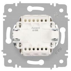 Выключатель Intro Accent 6-106-03 тройной, 10А-250В, IP20, СУ, AL/CU, алюминий | Intro
