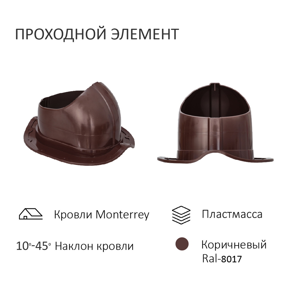 Проходной элемент для металлочерепицы Monterrey, Gervent