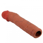 Реалистичная насадка на пенис Chelsea, 22,5 см, коричневый