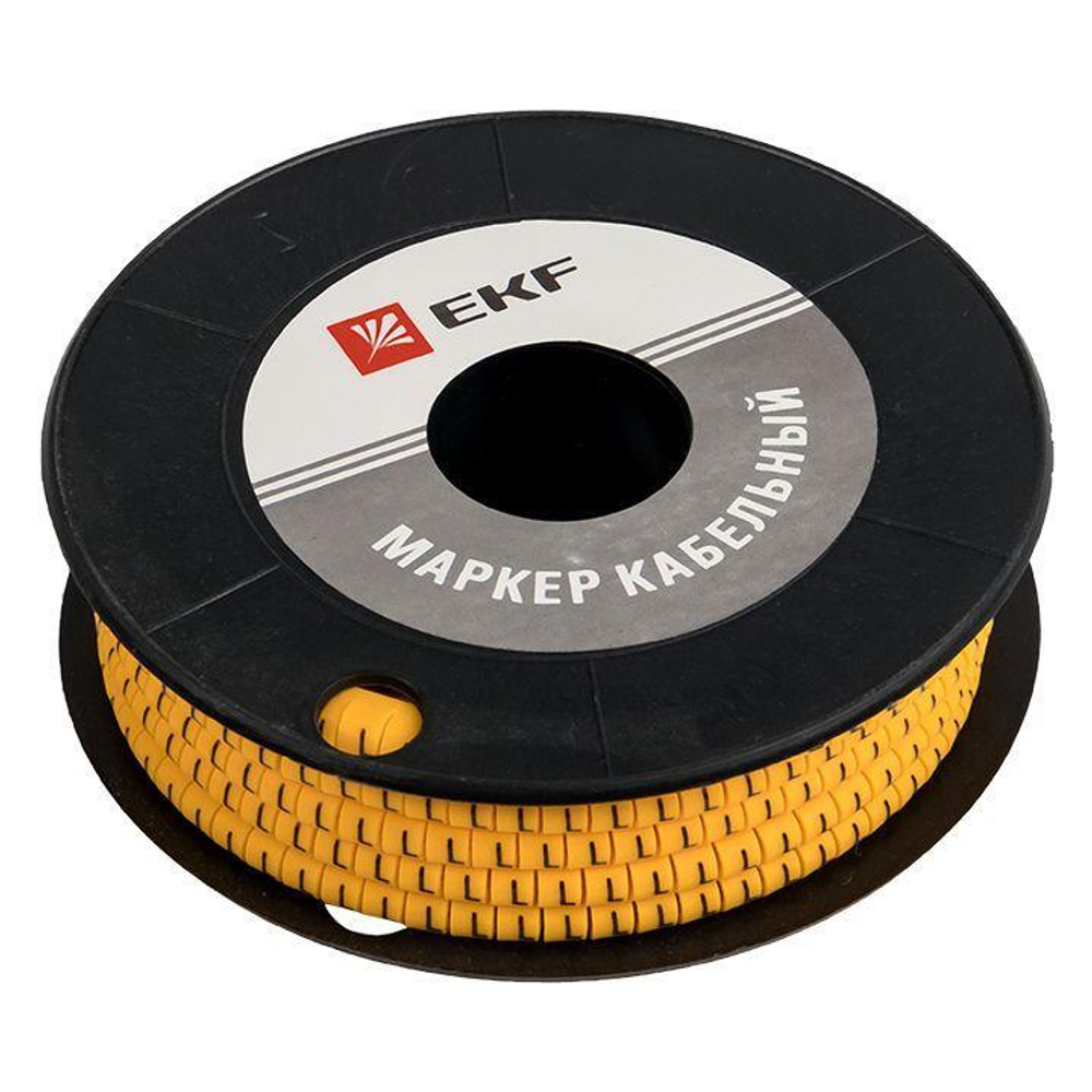 Маркер каб. 1.5кв.мм "L" (ЕС-0) (уп.1000шт) PROxima EKF plc-KM-1.5-L