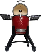 Керамический угольный гриль Diamond Egg Legend Red Magic, 46 см, красный, с ножками и столиками