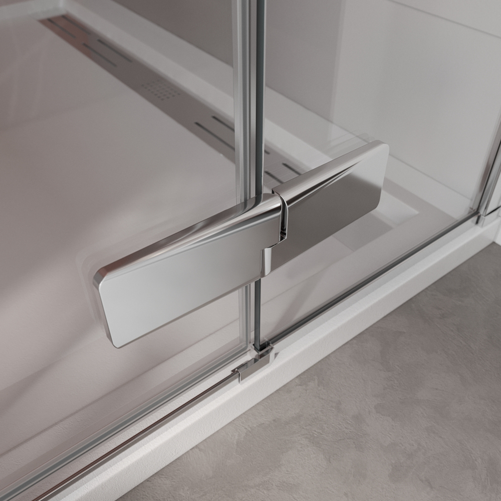 Душевая дверь Cezares LINER-B-12-90-C-Cr-L, 90х195, левосторонняя, профиль хром, прозрачное стекло