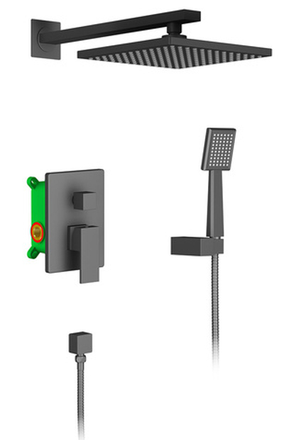 Душевая система Timo Selene SX-2069/03SM скрытого монтажа, черная матовая