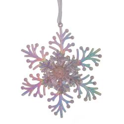 GAEM Украшение новогоднее "Снежинка", L11 W1,5 H13 см, 2в.