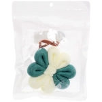 Мочалка нейлоновая «Premium - STELLA», цвет белый / лазурный, d-11см (ZIP пакет)