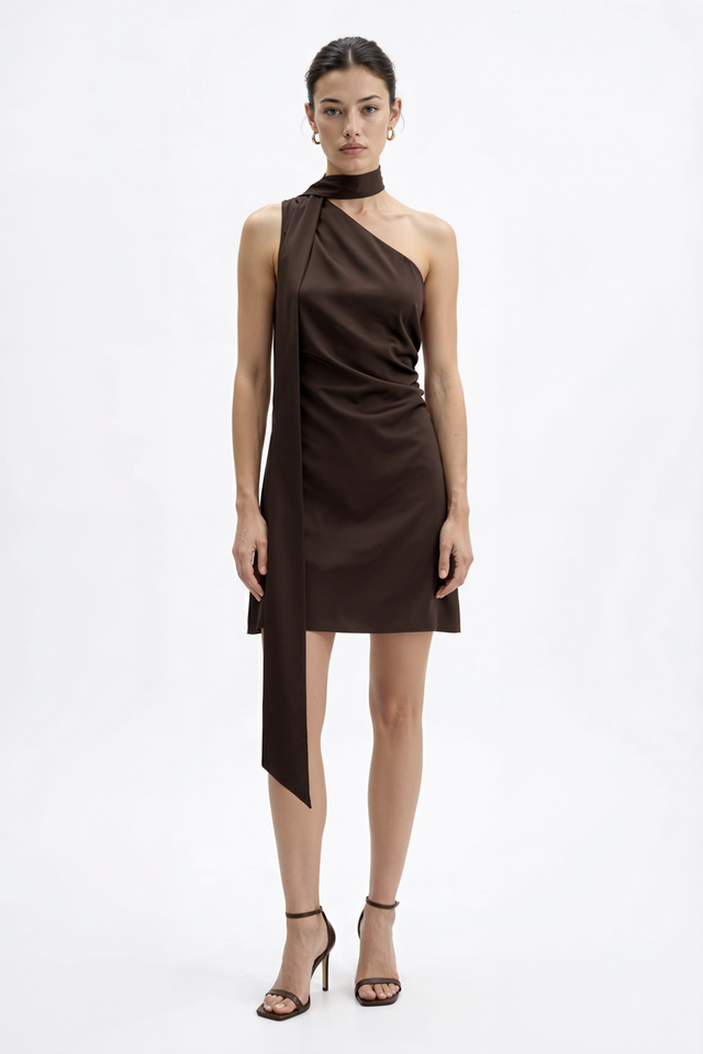 Платье мини на одно плечо