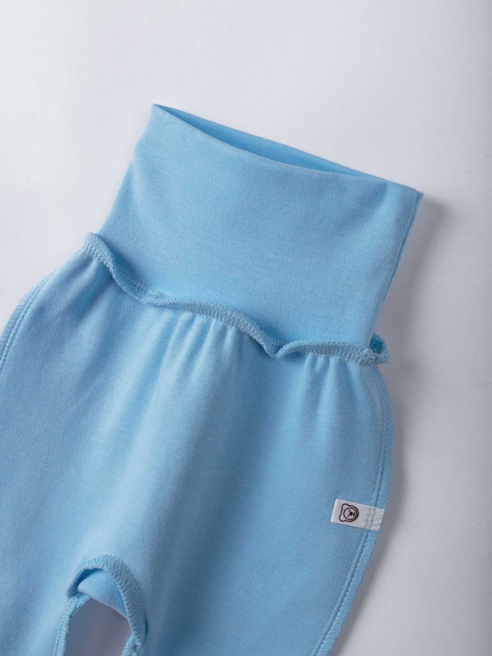 Ползунки с наружными швами "Светлый деним" 0+