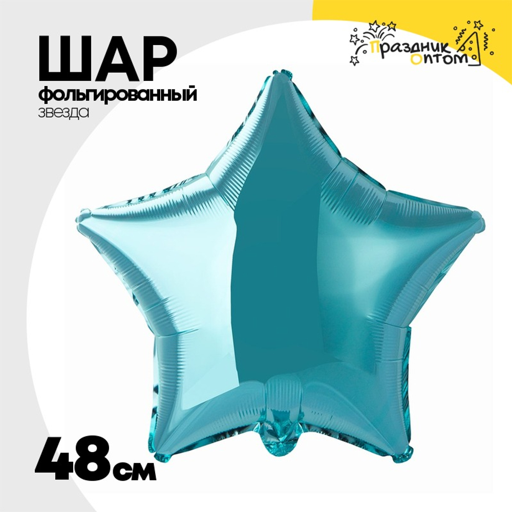Шар фольгированный Звезда 48 см (Голубой)