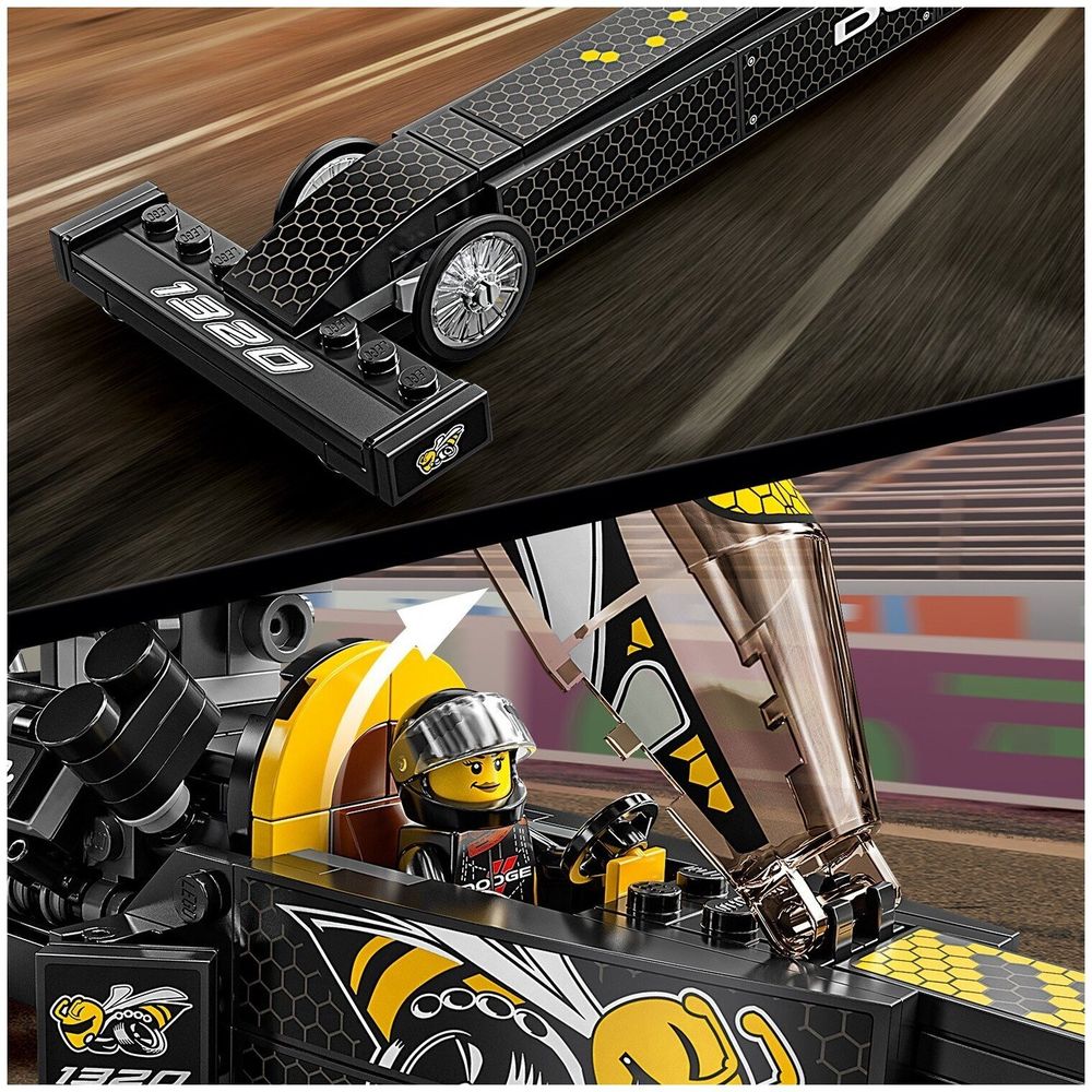 LEGO Speed Champions 76904 Mopar Dodge SRT Top Fuel Dragster and 1970 Dodge Challenger T A 76904 Layon.ru