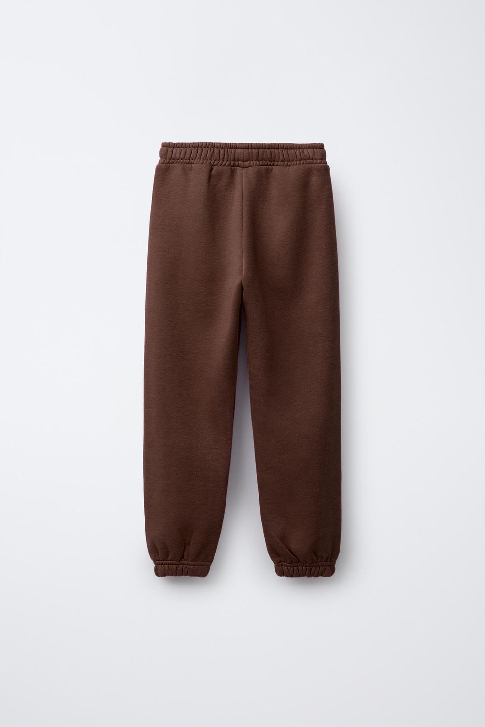 ZARA БАЗОВЫЕ БРЮКИ-ДЖОГГЕРЫ ИЗ МЯГКОЙ ТКАНИ, КОРИЧНЕВЫЙ