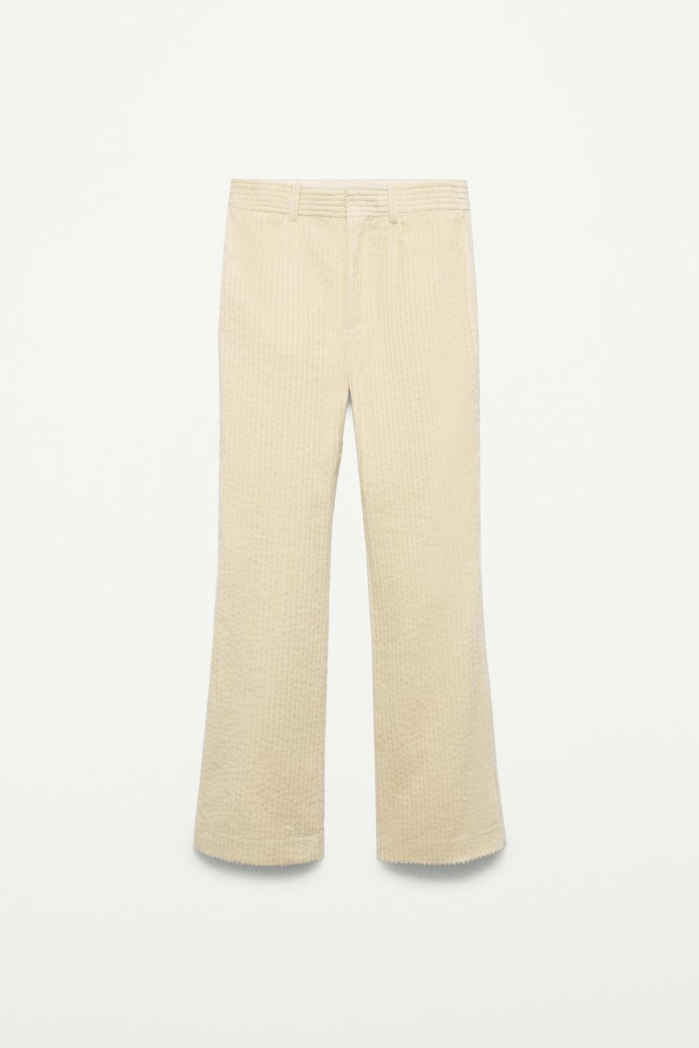 ZARA ВЕЛЬВЕТОВЫЕ РАСКЛЕШЕННЫЕ БРЮКИ — THE ITEM, ВАНИЛЬНЫЙ