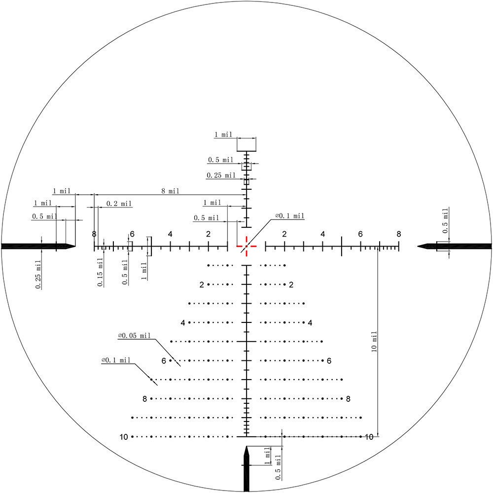 Тактический прицел Keck Optics PRECISION 5-25X56FFP Tube 34мм