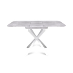 Стол Твист раздвижной (100+30) цемент светлый / опоры белые