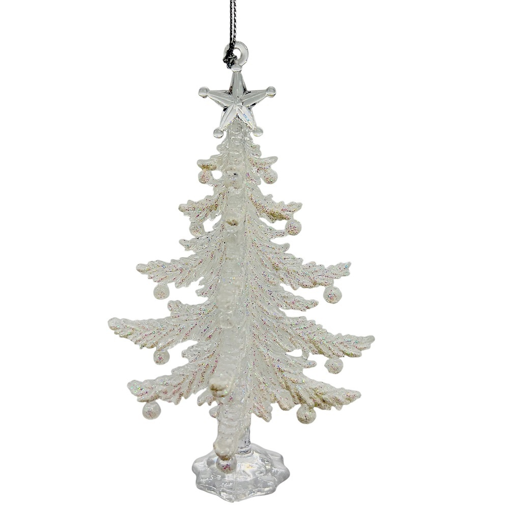 Ёлка белая, ёлочное украшение