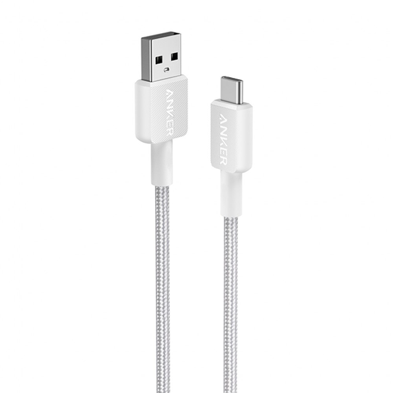 Кабель Anker 322 USB-A to USB-C 0.9 м (A81H5H21) White/Белый