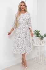 Платье Хелен (белый/принт) Р11-1075/9 Nikol (Акция)
