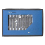 Ручка шариковая, автоматическая, Basir, синие чернила, металлическая, серебристый корпус, 12 шт