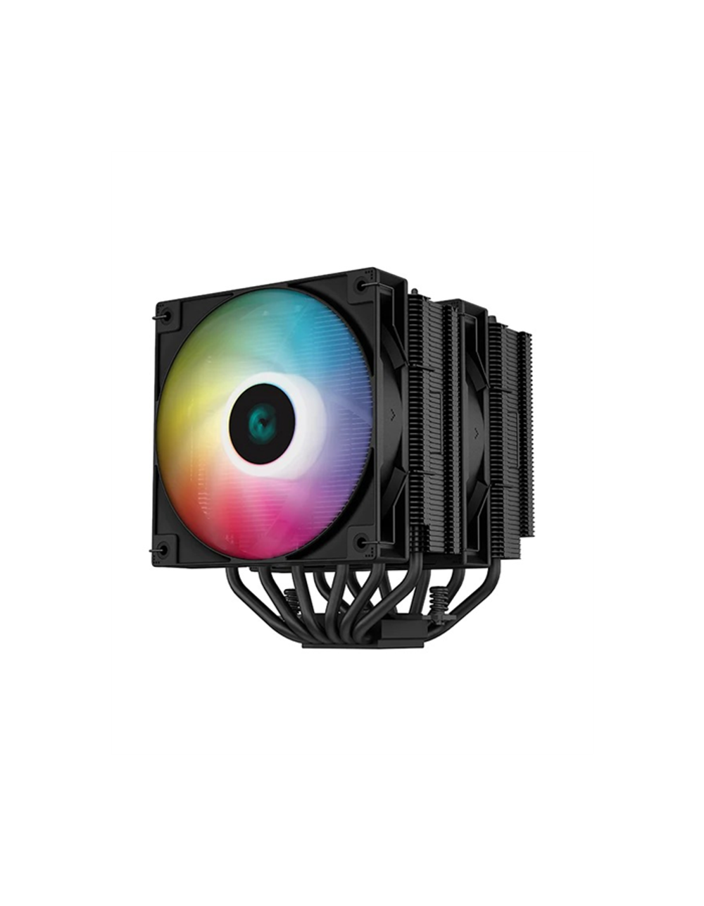 DEEPCOOL AG620 BK ARGB LGA20XX/1700/1200/115X/AM5/AM4 (9шт/кор, TDP 260W, PWM, ARGB DUAL Fan 120mm, 6 тепл. трубок, черный) RET