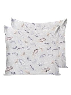 Постельное белье Сказка "Перышко" евро Наволочка 70х70 см 2 шт Простынь 240х215 см Пододеяльник 200х215 см, перкаль