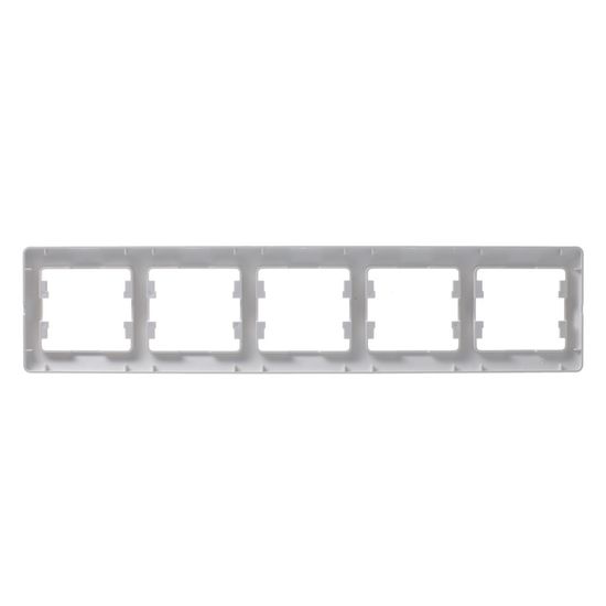 Рамка 5-м Glossa горизонт. алюм. SE GSL000305