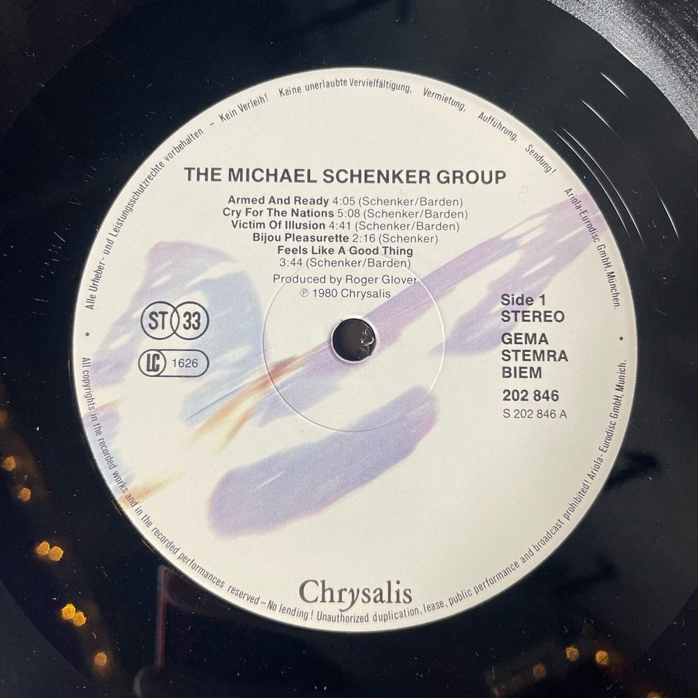 Винтажная виниловая пластинка LP The Michael Schenker Group (Germany 1980) Armed And Ready