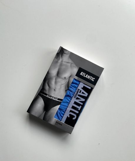 Мужские трусы слипы спорт Atlantic MP-1565, светло-голубые