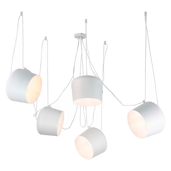 SLE120653-05 Светильник подвесной Белый/Белый E27 5*40W TRIESTE