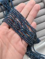 Шпинель стеклянная 3мм, сине-голубой с переливом