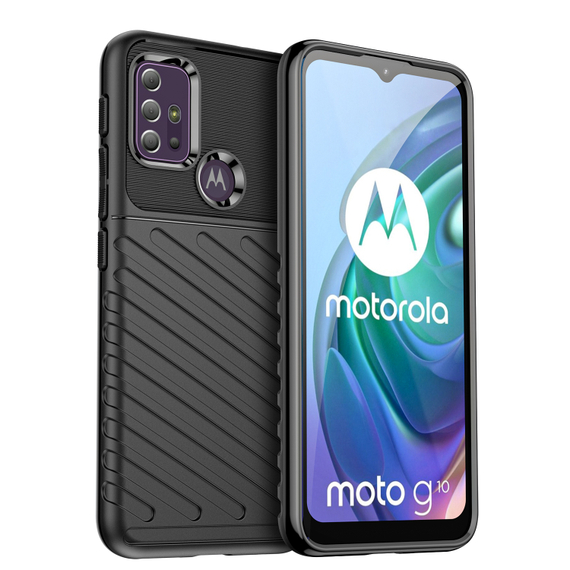 Защитный чехол черного цвета для смартфона Motorola Moto G30, серия Onyx от Caseport