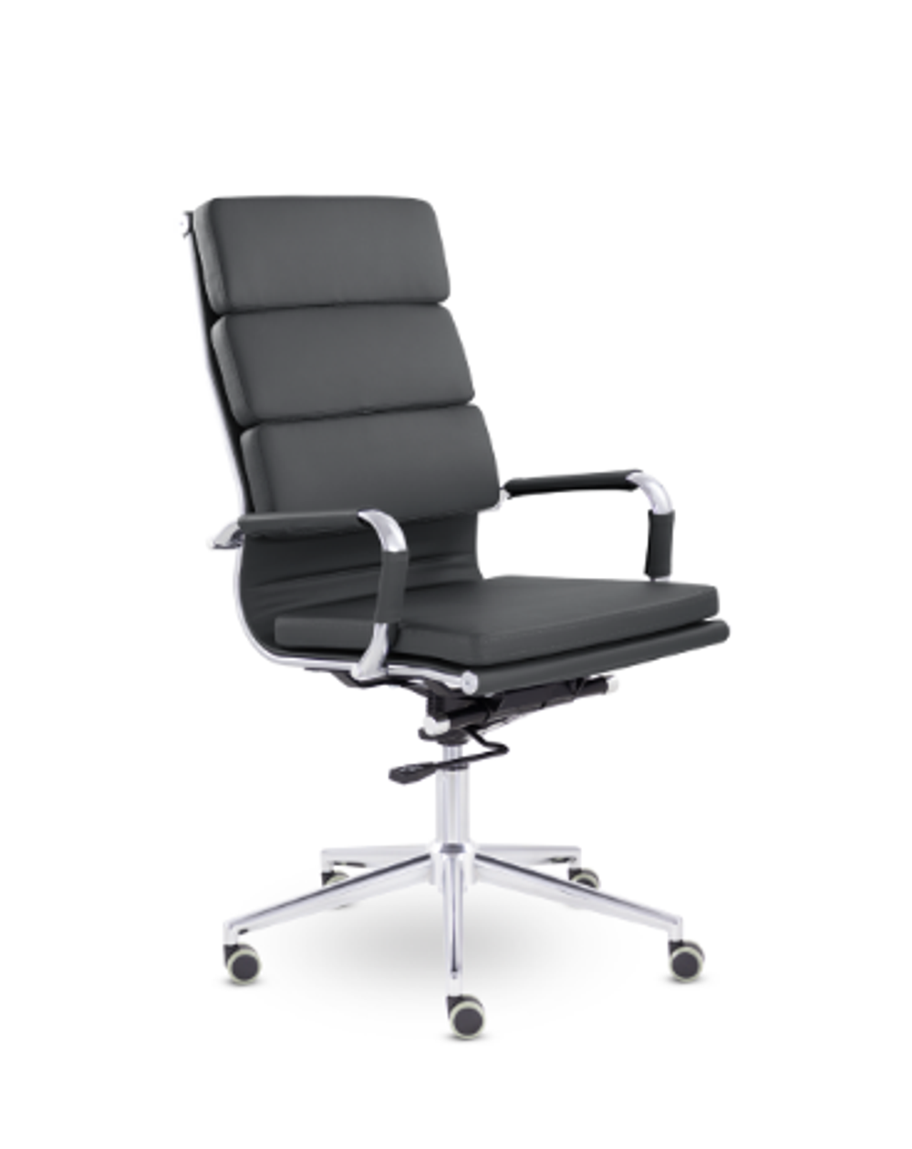 Кресло Кайман Трио СН-303 Софт, высокая спинка, хром, экокожа Santorini