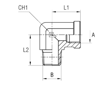 Штуцер FSC90 BSP 1 - BSPT 1