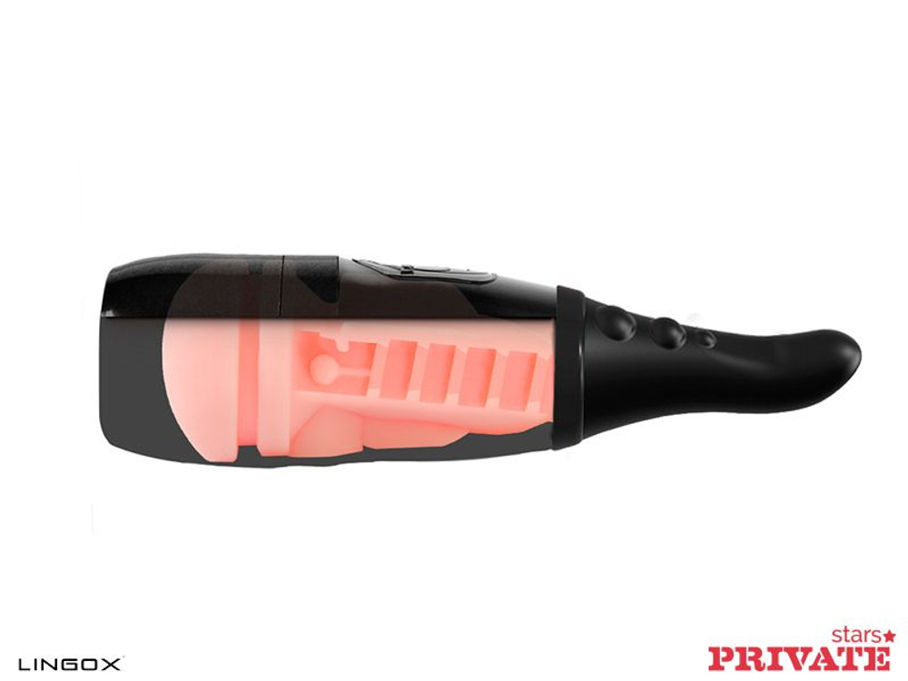 Мастурбатор-анус Private Luna Rival Ass в тубе с хвостиком для массажа простаты (Цвет: телесный)