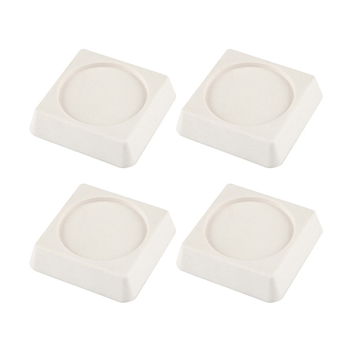 Антивибрационные подставки Рыжий кот для бытовой техники, квадратные, 4 шт, белые, 261111