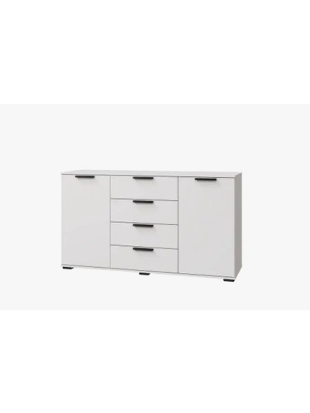 Комод для одежды белый 4 ящика 153х45х97 см