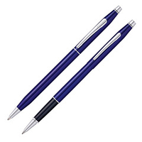 Набор подарочный (шариковая ручка + ручка-роллер) Cross Classic Century Translucent Blue Lacquer