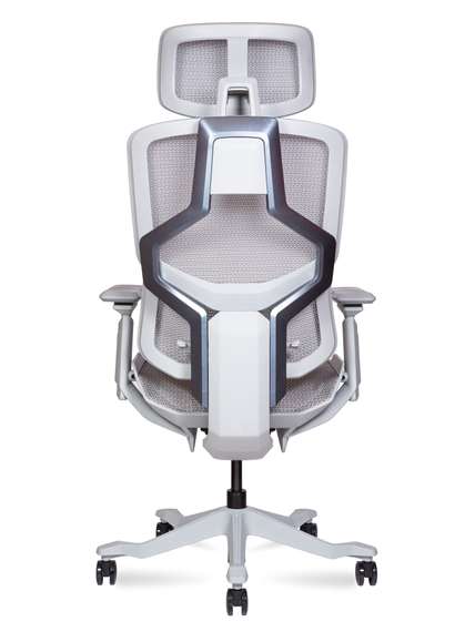 Кресло офисное Норден / Купер грэй / Cooper gray / серый пластик / серебряный пластик