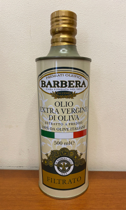 Оливковое масло Barbera Extra Virgin Filtrato 0,5 л,ж/б, Италия