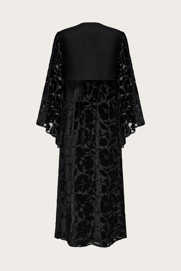 Платье из шелкового панбархата с авторской вышивкой