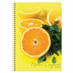 Тетрадь А4, 80 л., BRAUBERG, гребень, клетка, обложка картон, "Фрукты", 404051, 4шт