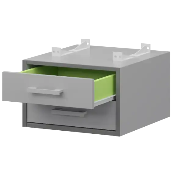 Тумба подвесная для столов на м/каркасе гл.600 мм АМТ2-02.60  432x470x296 Арго-М