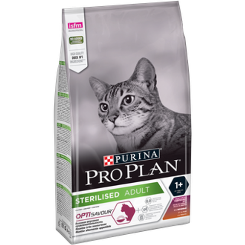 Purina Pro Plan Sterilised Сухой корм для стерилизованных кошек с уткой и печенью, 1,5 кг