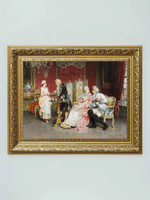 Картина на стену для интерьера на холсте "Золотой век" в классической раме 41*51 см