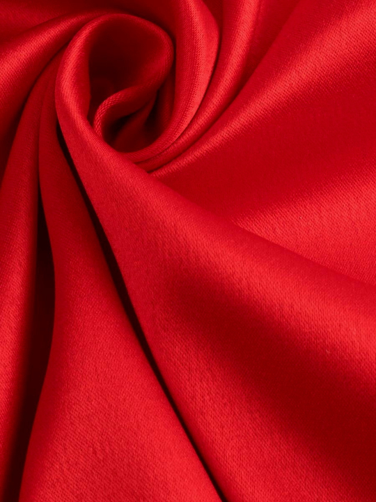 Атлас, алый, плотный, матовый Бридл С23