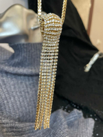 Кулон. Подвеска со стразами "Лучезарный узел" Цвет золото