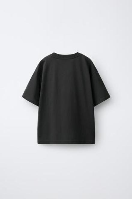 ZARA ФУТБОЛКА С ПРИНТОМ «ФРУКТЫ», АНТРАЦИТОВО-СЕРЫЙ