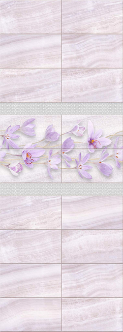 Панель ПВХ 3D с глиттером Крокус  2700х250 мм