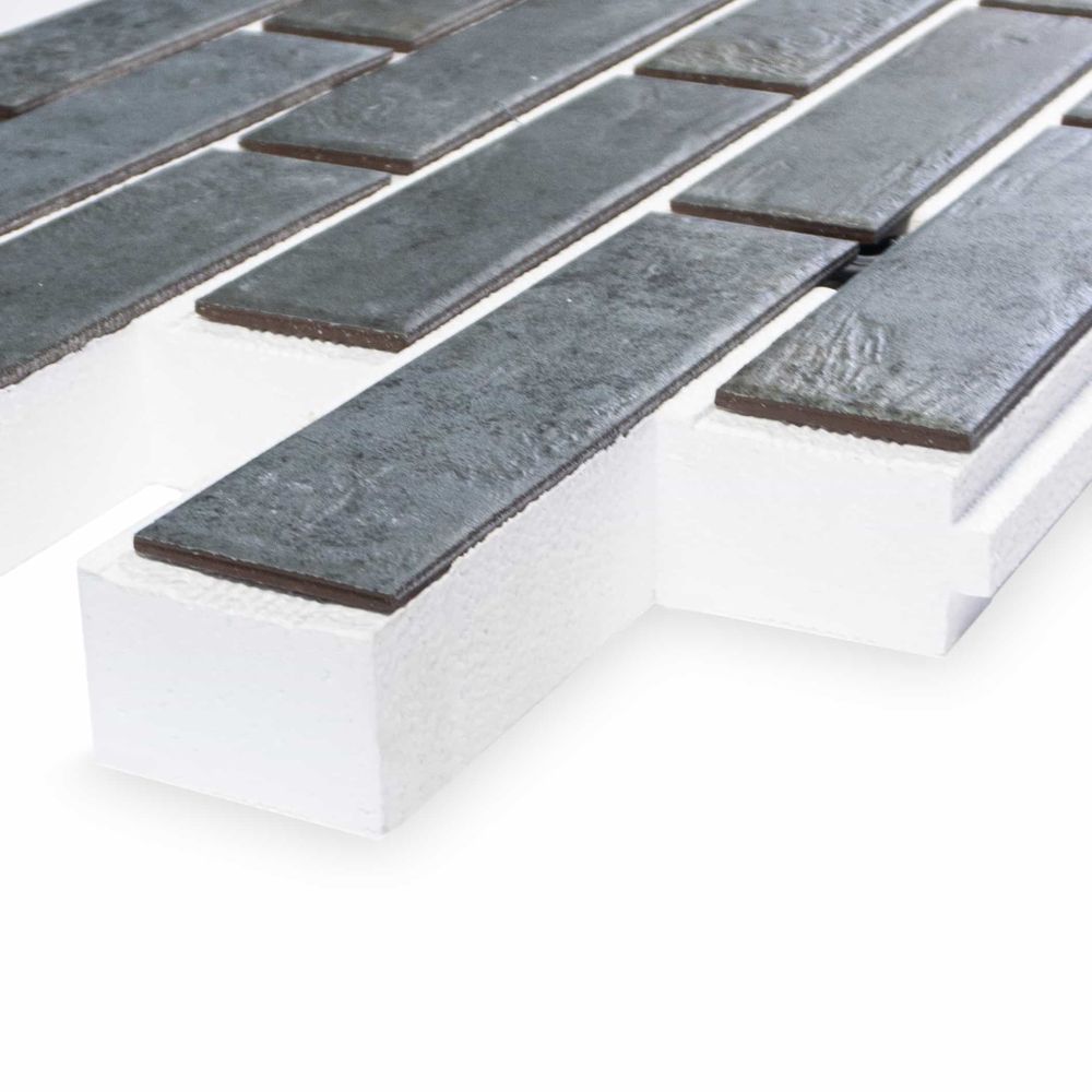 Клинкерная термопанель ППС Керамин Иллинойс 2 Серый 1020х455 мм