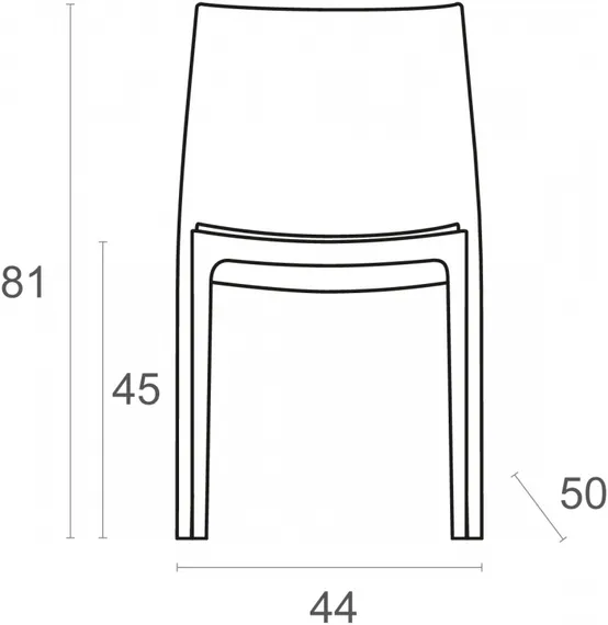 Стул Maya, серебристый