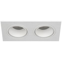 Светильник встраиваемый декоративный ЭРА KL90-2 WH под лампу MR16 GU5.3 белый пластиковый